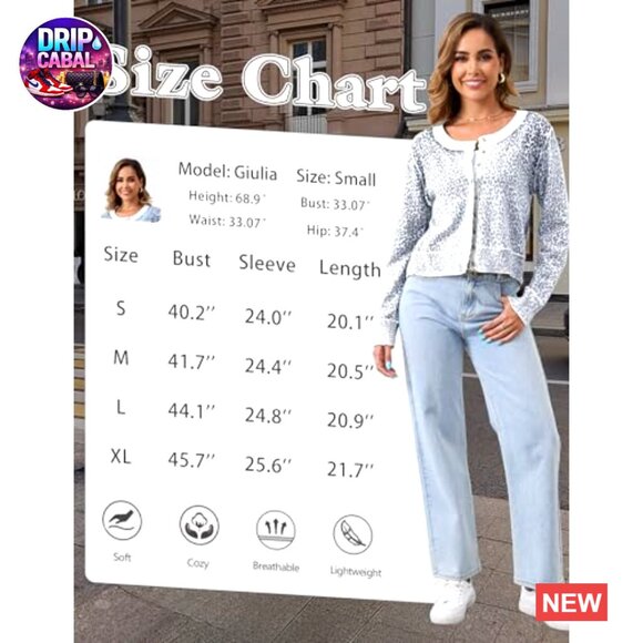 Leopard Print Cardigan Button Up Lightweight Cropped Sweater Long Sleeve - Picture 4 of 7